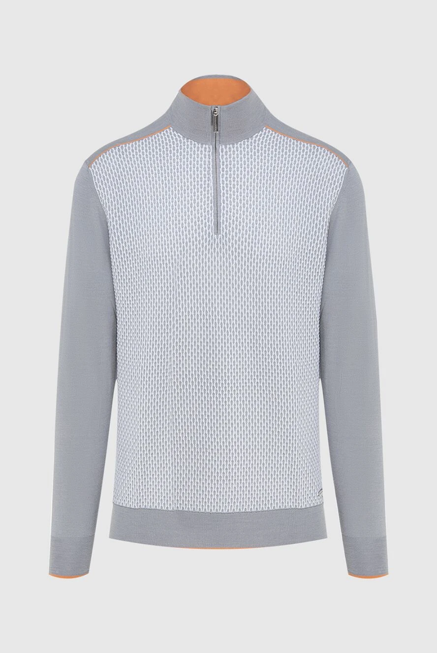 Stefano Ricci тройер из хлопка, шелка и льна серый мужской 173271 - фото 1