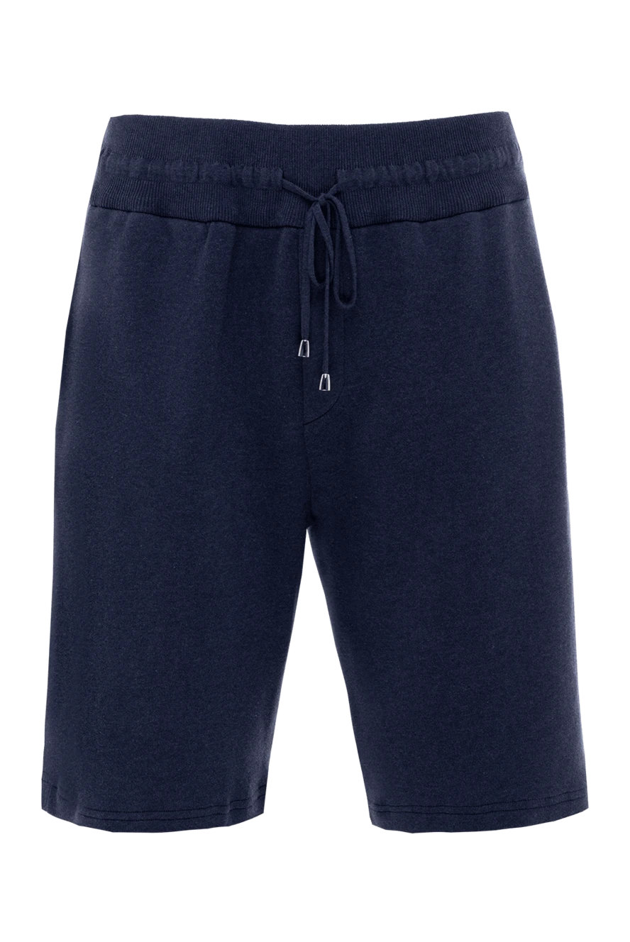 Cesare di Napoli man cotton shorts for men, blue купить с ценами и фото 173435 - photo 1