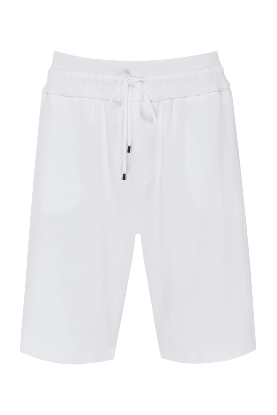 Cesare di Napoli man men's white cotton shorts купить с ценами и фото 173445 - photo 1