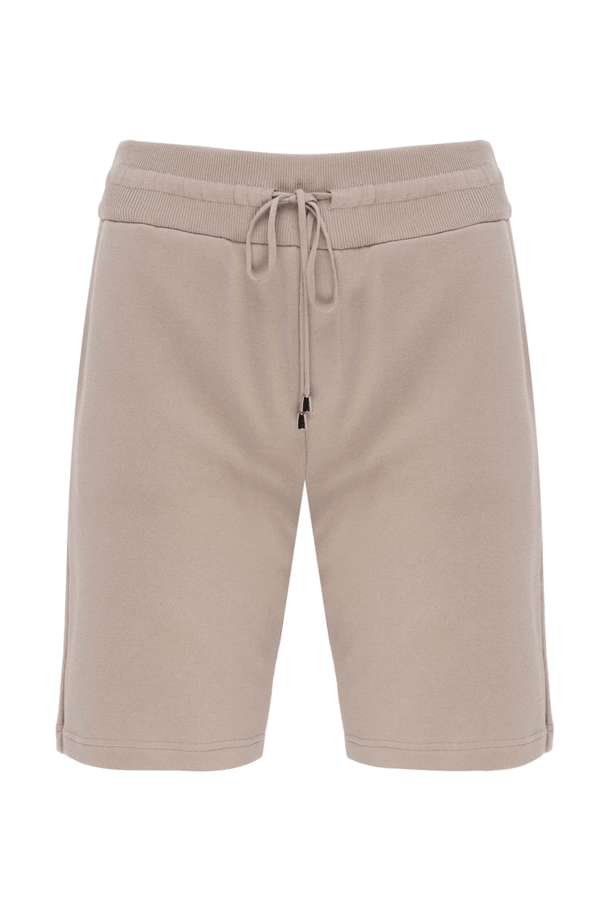 Cesare di Napoli man cotton shorts for men, beige купить с ценами и фото 173447 - photo 1