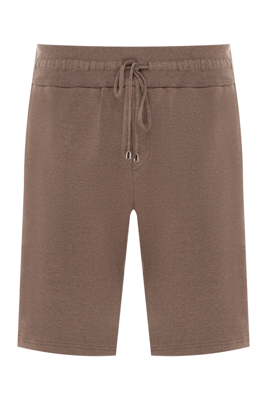 Cesare di Napoli man cotton shorts for men, brown купить с ценами и фото 173460 - photo 1