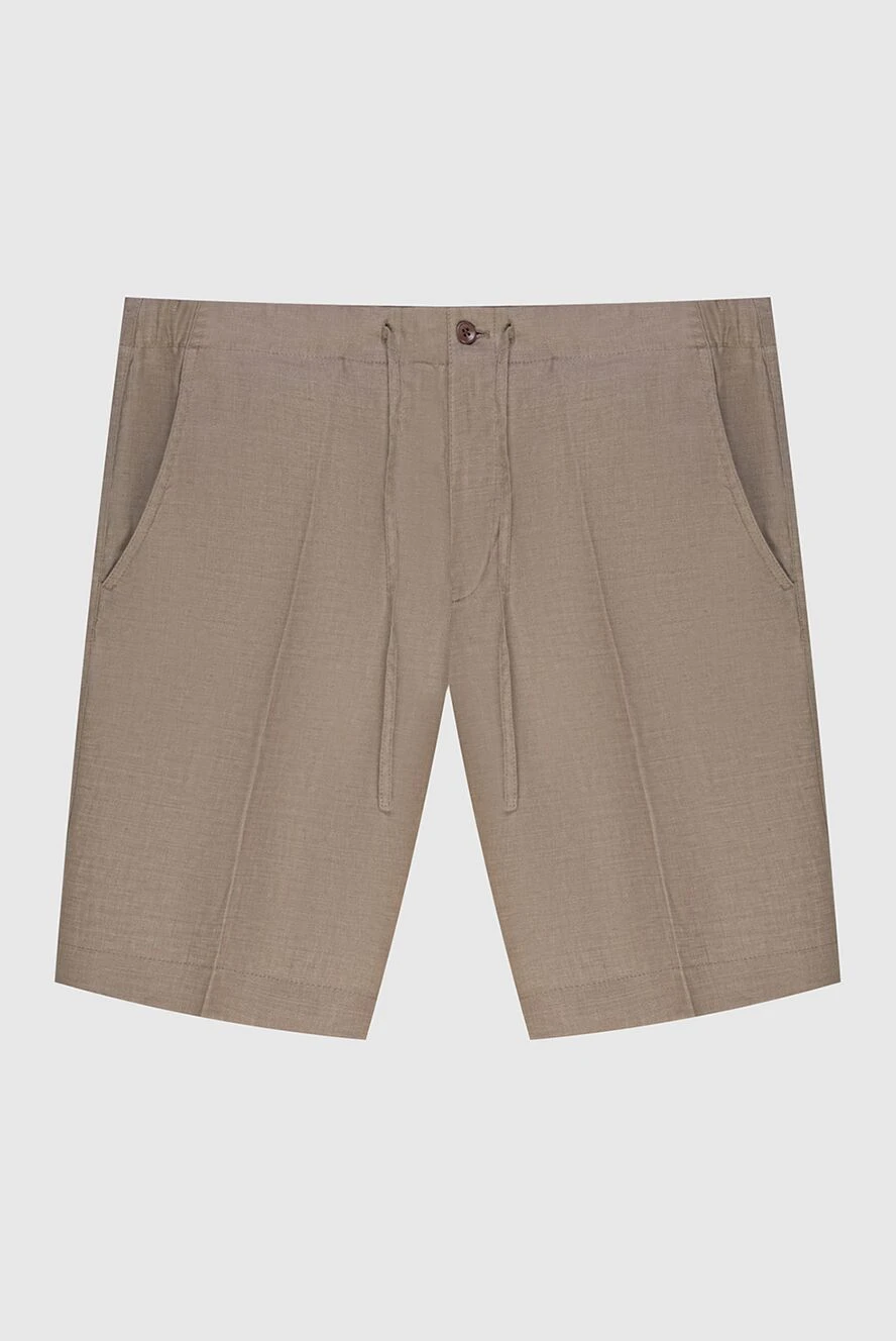 Loro Piana man beige linen shorts for men купить с ценами и фото 173462 - photo 1