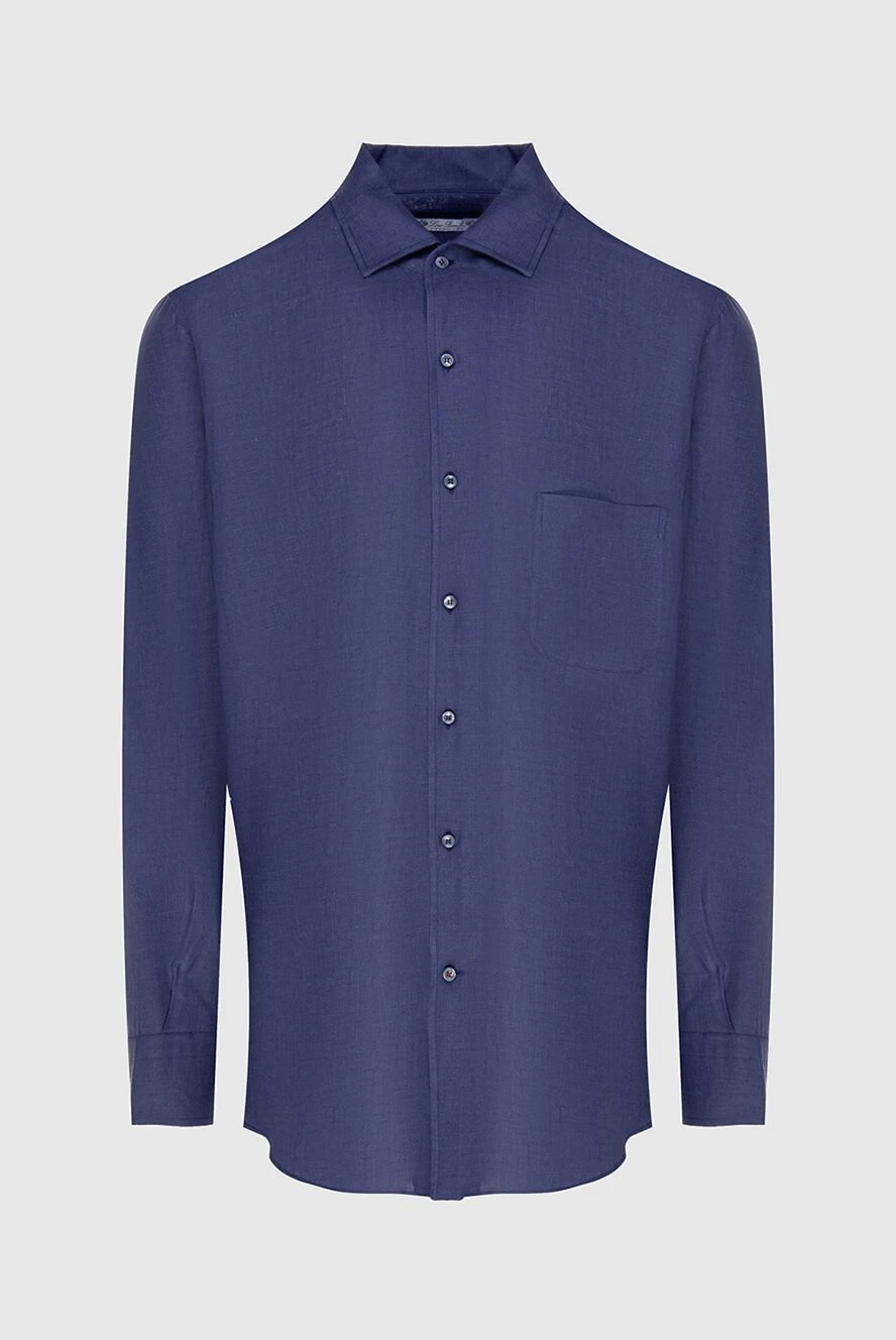 Loro Piana man violet cotton shirt for men купить с ценами и фото 173468 - photo 1