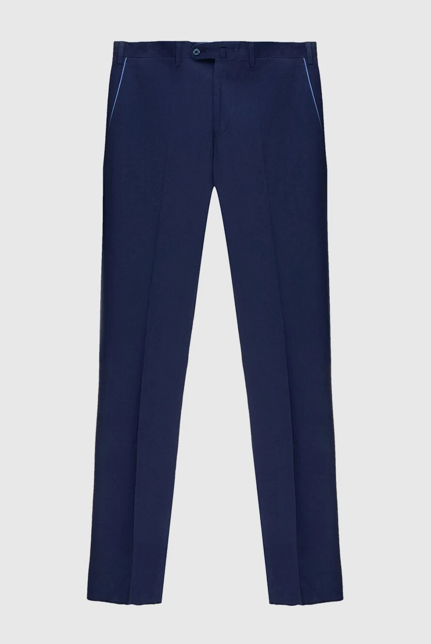 Stefano Ricci men's blue cotton pants with blue inserts 173507 - photo 1
