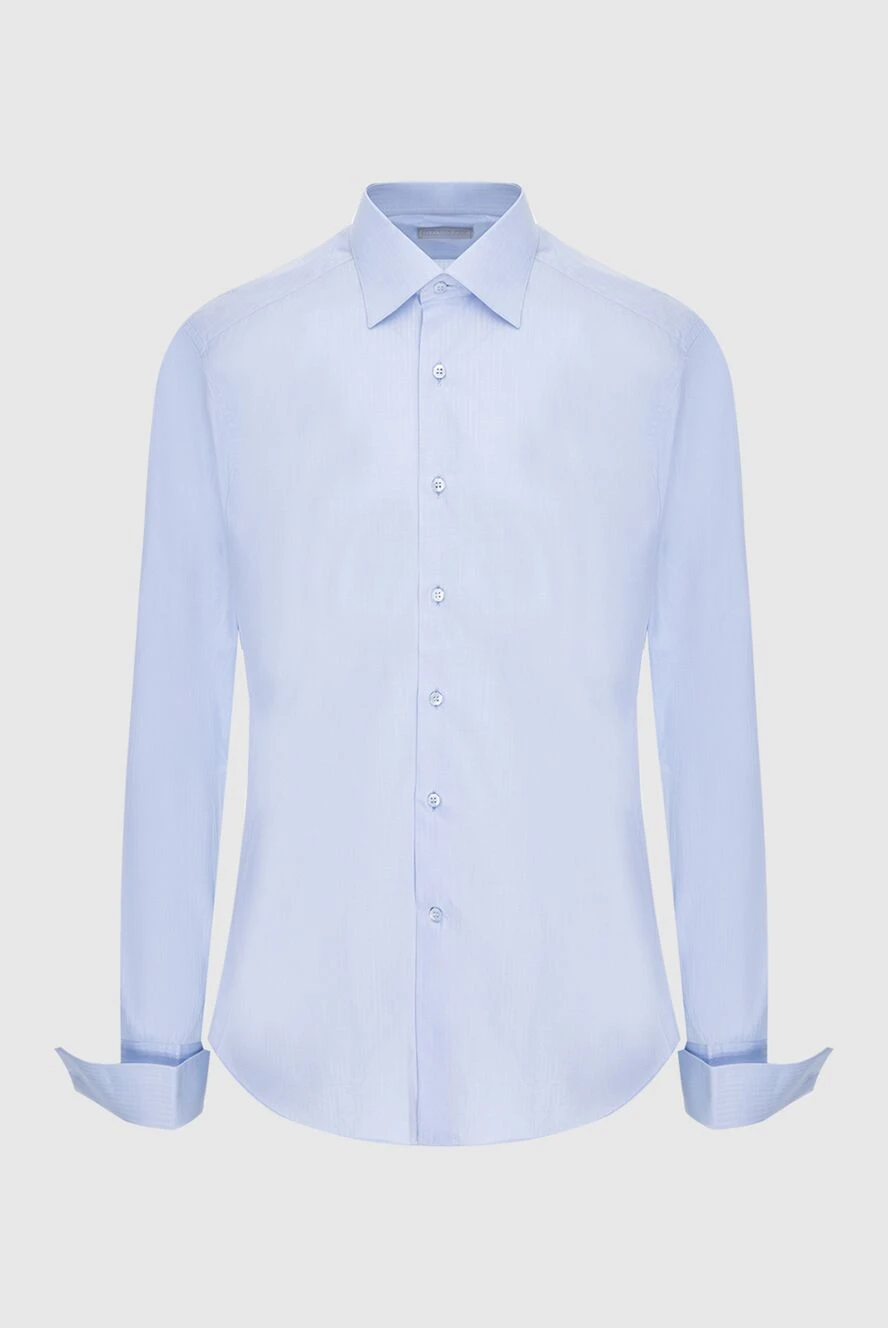 Stefano Ricci men's light blue classic shirt made of high-quality cotton 173526 - photo 1