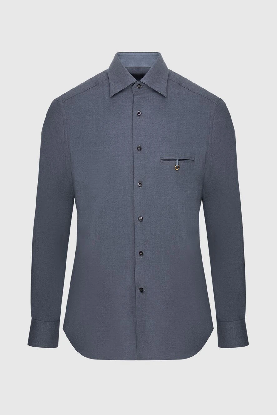 Stefano Ricci men's gray cotton shirt with a pocket 173530 - photo 1