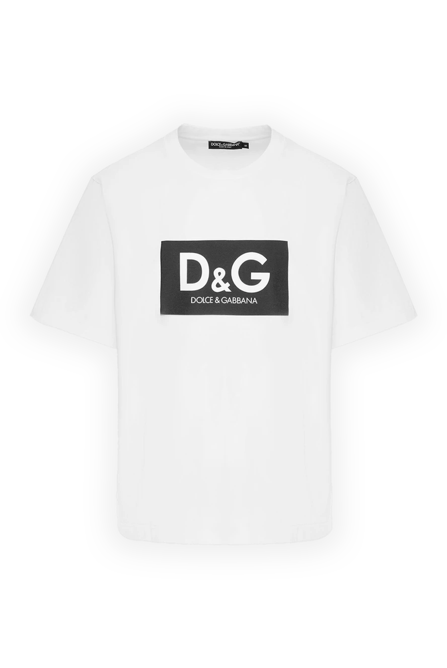 Dolce & Gabbana қара түсті кірістіру және бренді бар мақтадан жасалған футболка 173570 - фото 1