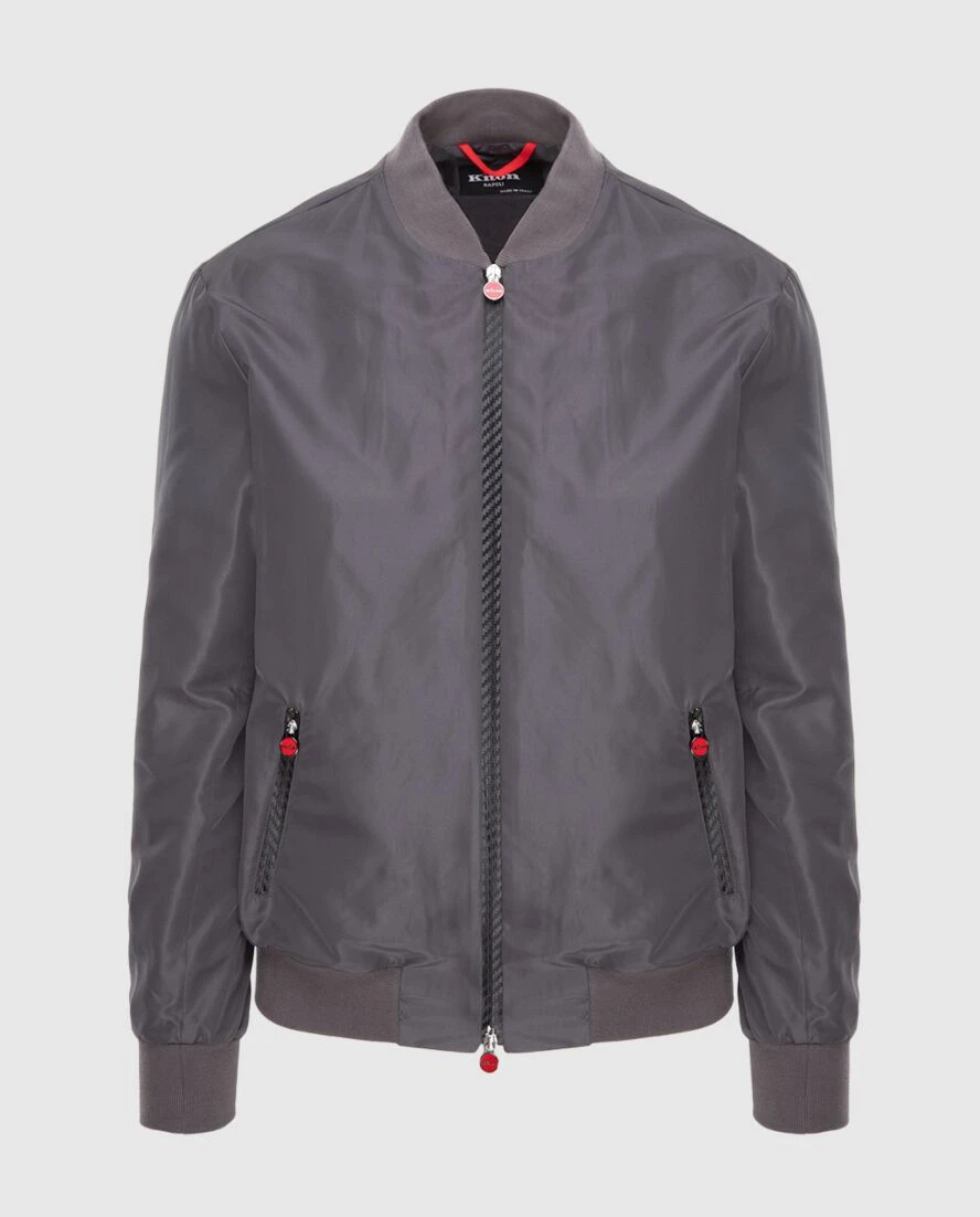 Kiton текстуралы жабылатын және фирмалық жүгіргіштері бар бомбардир күрте
173593 - фото 1