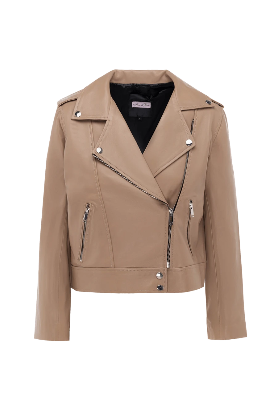 Fleur de Paris woman beige leather jacket for women купить с ценами и фото 173650 - photo 1