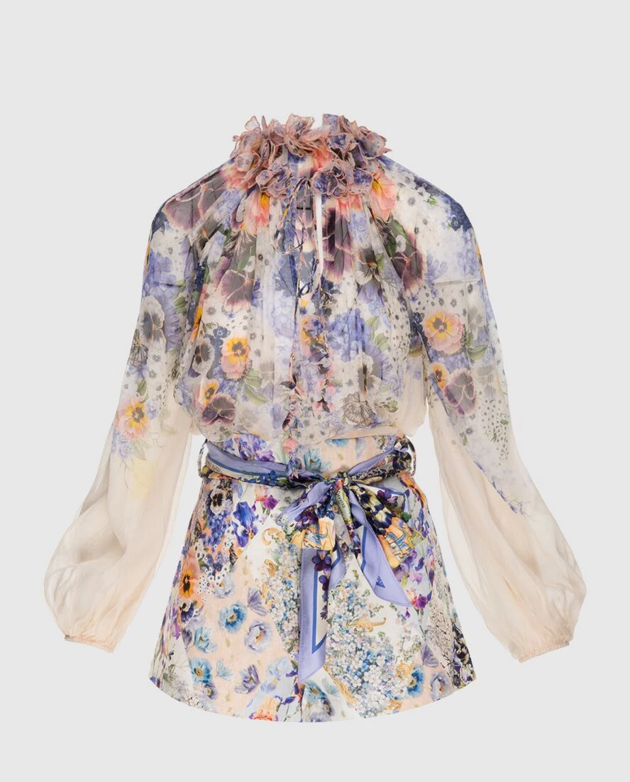 Zimmermann women's blue silk suit in floral print 173812 - photo 1