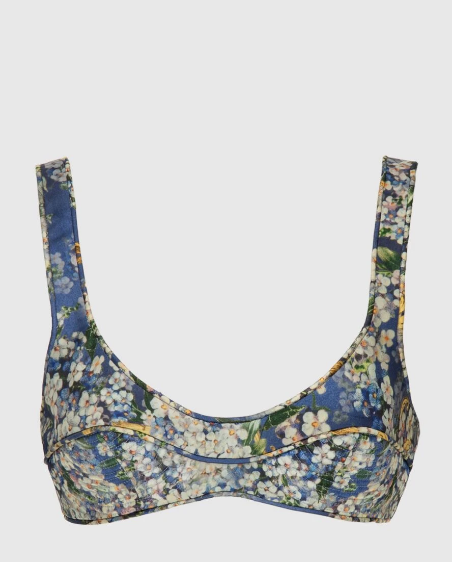 Zimmermann гүлді баспасы бар әйелдер көк жібек бралеткасы 173823 - фото 1