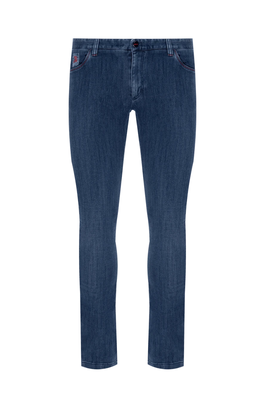 Zilli man blue cotton and elastane jeans for men купить с ценами и фото 173841 - photo 1