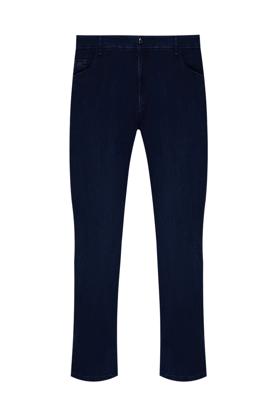 Zilli man blue cotton and polyamide jeans for men купить с ценами и фото 173843 - photo 1