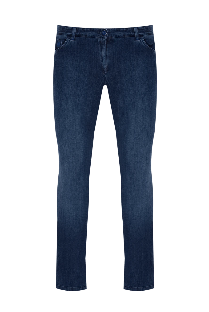 Zilli man blue cotton and polyamide jeans for men купить с ценами и фото 173846 - photo 1