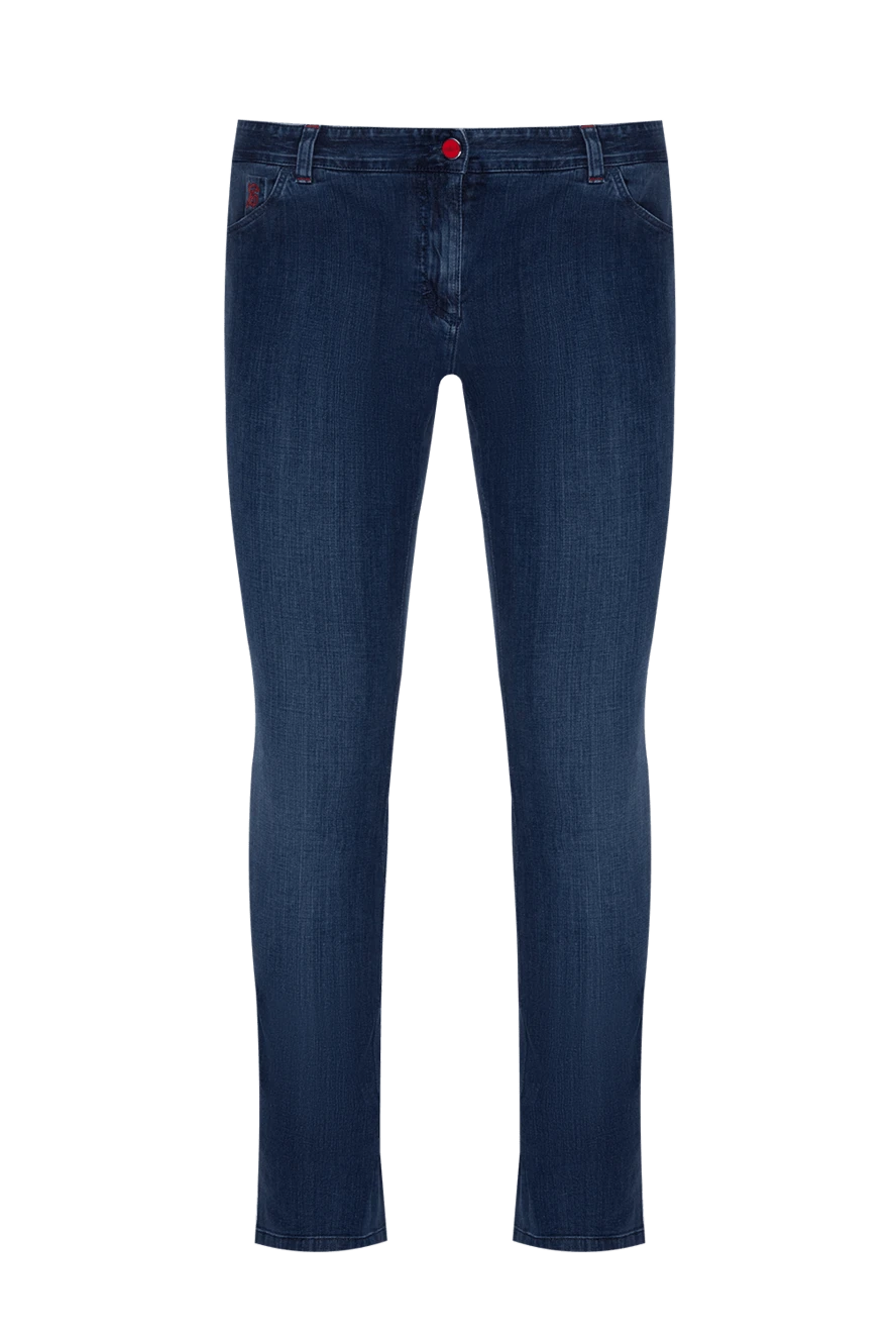 Zilli man blue cotton and polyamide jeans for men купить с ценами и фото 173847 - photo 1