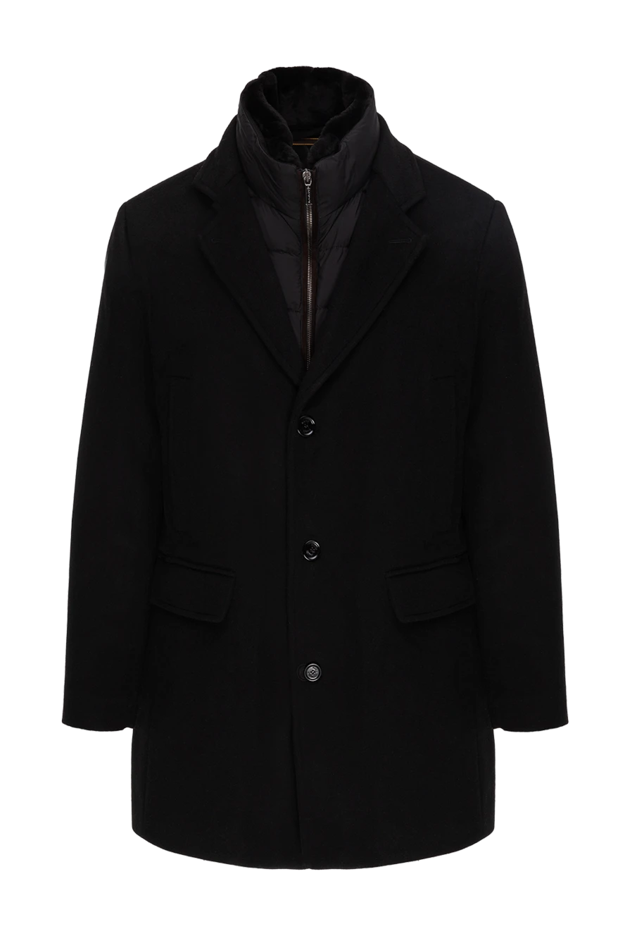 Moorer man black wool and cashmere coat for men купить с ценами и фото 173866 - photo 1