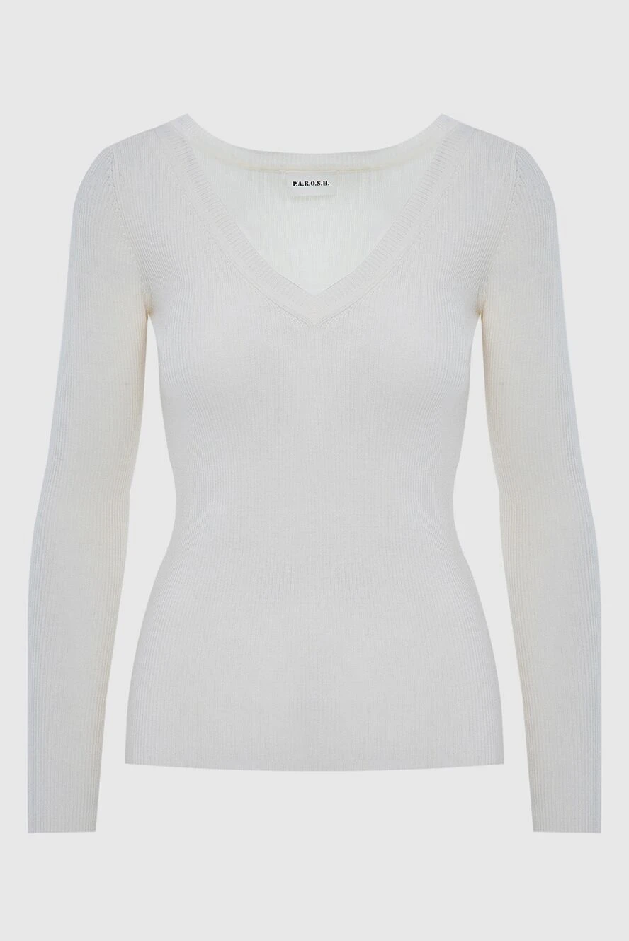 P.A.R.O.S.H. woman white wool jumper for women купить с ценами и фото 173920 - photo 1