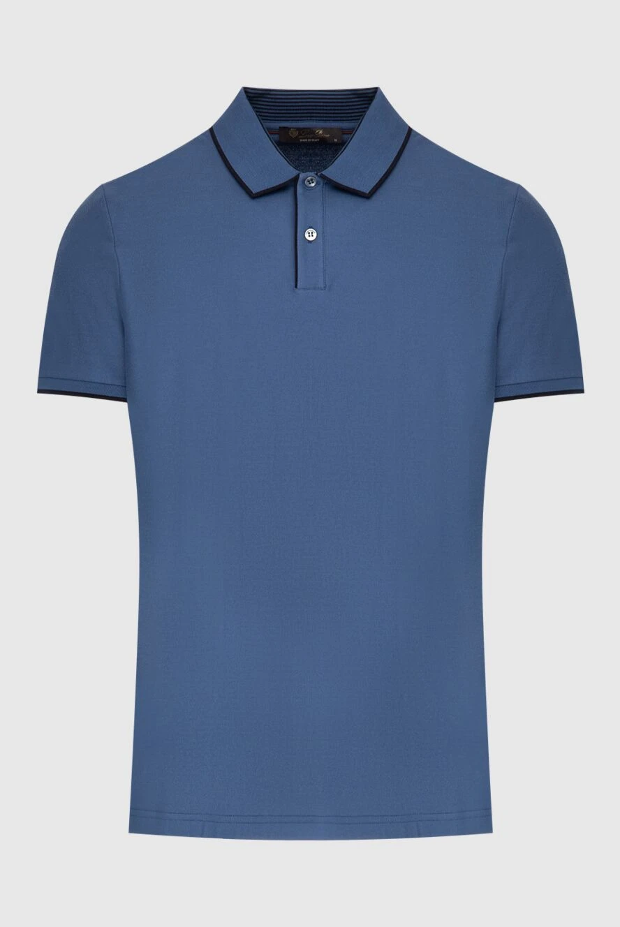 Loro Piana man cotton and elastane polo blue for men купить с ценами и фото 173967 - photo 1