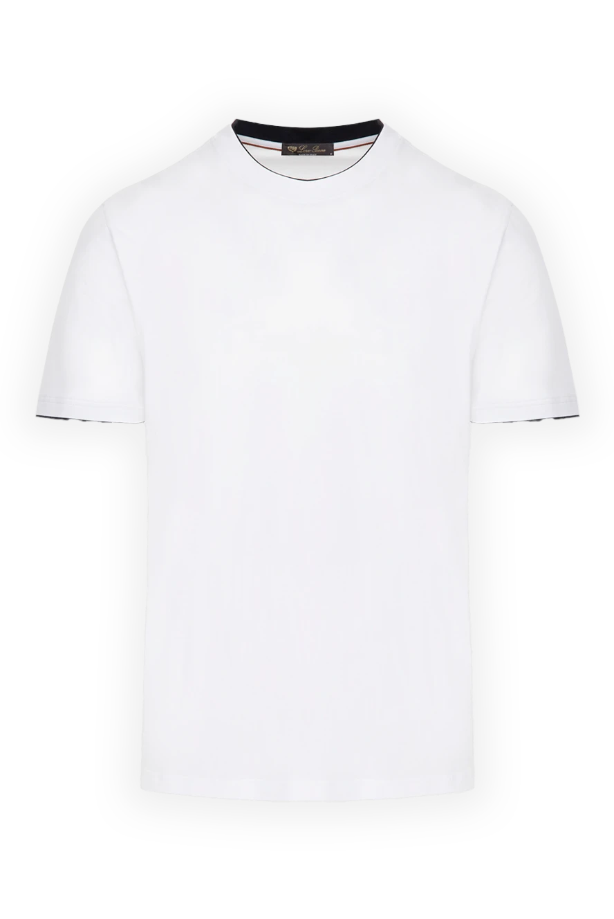 Loro Piana man white cotton t-shirt for men купить с ценами и фото 173970 - photo 1