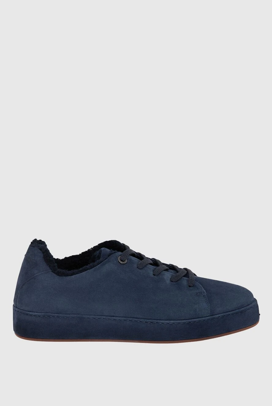 Loro Piana man blue nubuck sneakers for men купить с ценами и фото 173996 - photo 1