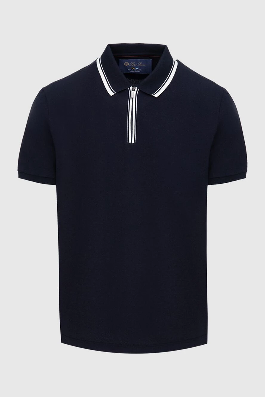 Loro Piana man cotton and elastane polo black for men купить с ценами и фото 174008 - photo 1