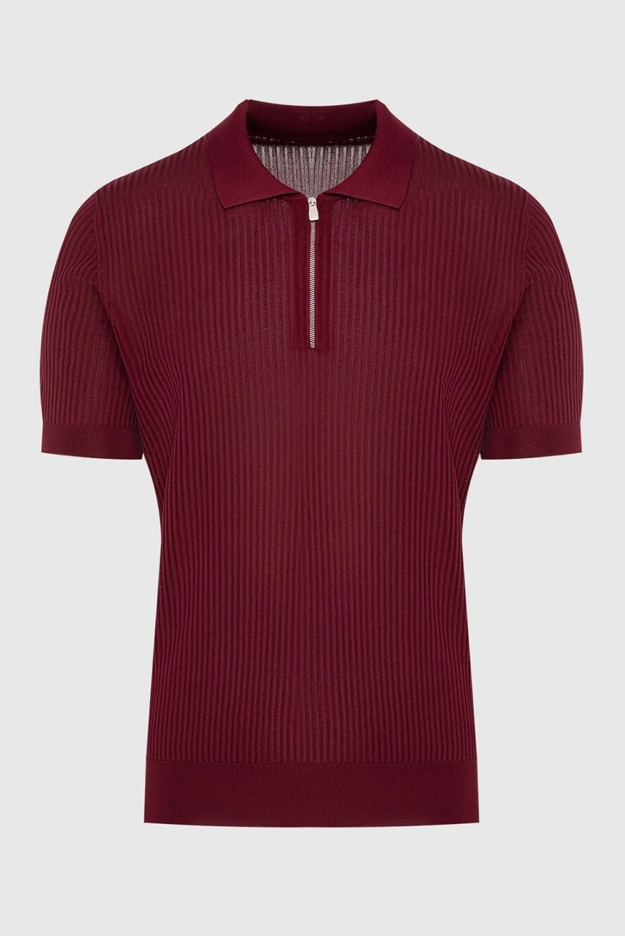 Corneliani man silk polo red for men купить с ценами и фото 174028 - photo 1