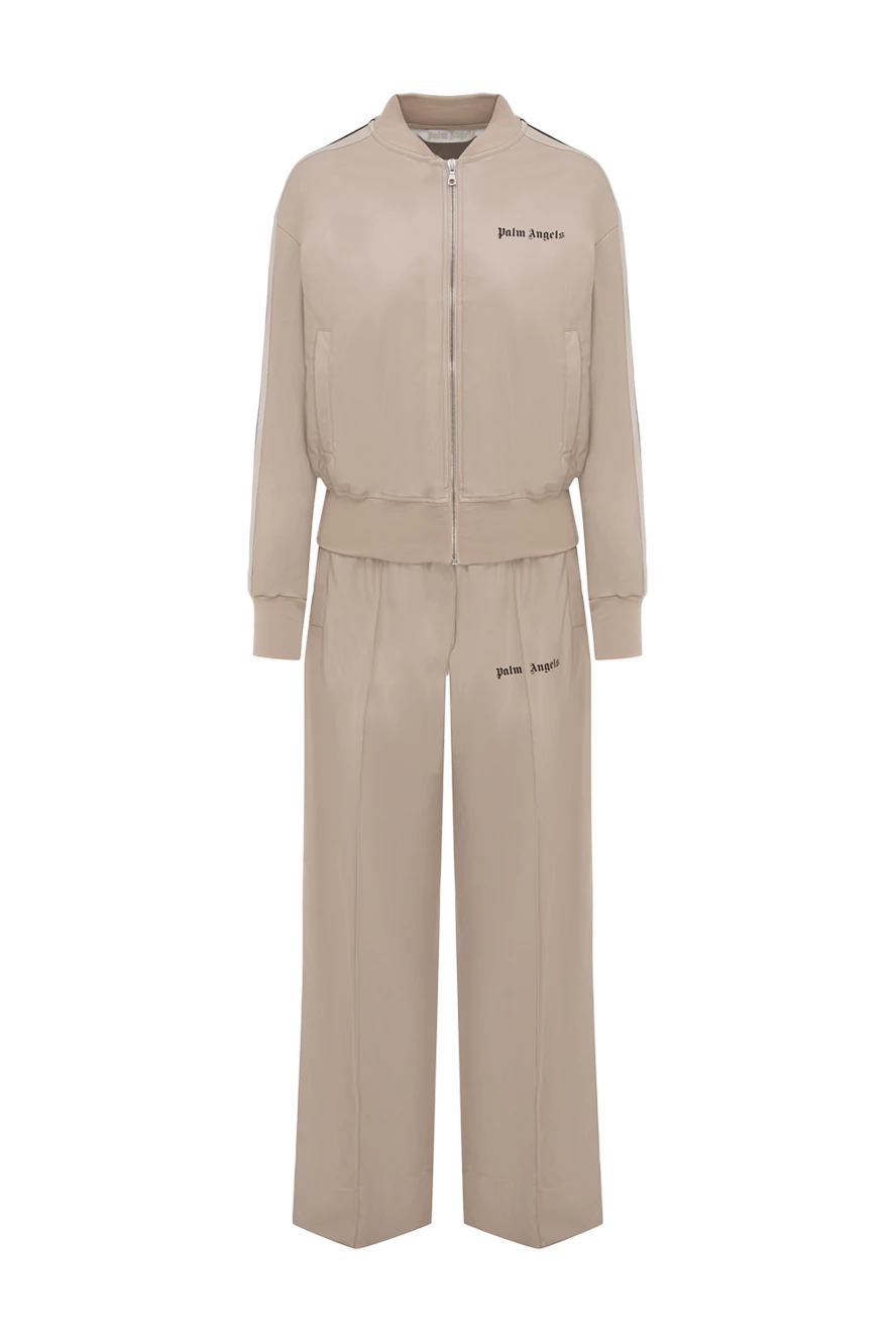 Palm Angels woman beige women's trouser suit made of genuine leather купить с ценами и фото 174071 - photo 1