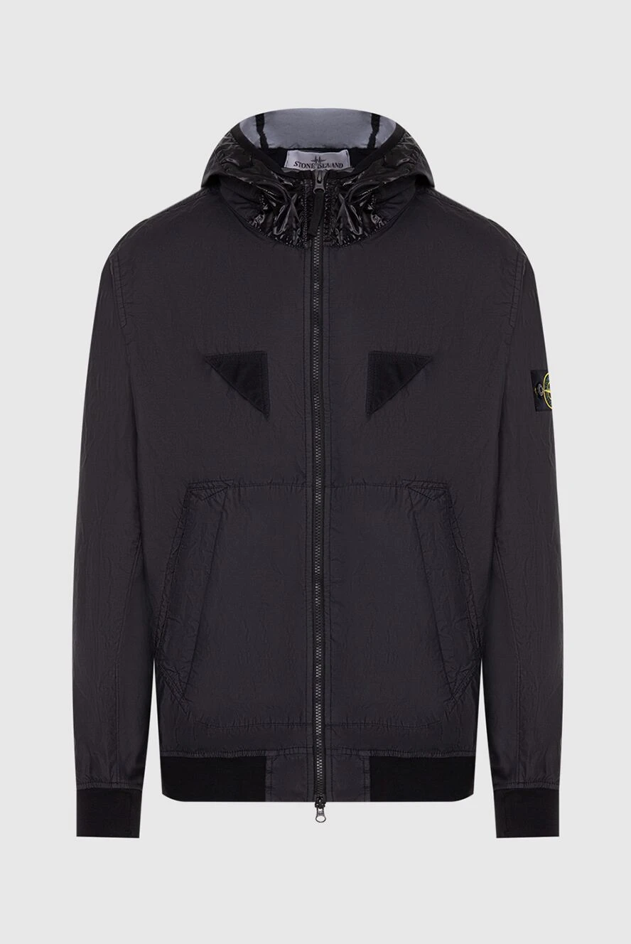 Stone Island Ерлердікі ерлерге арналған қара полиамидті куртка купить с ценами и фото 174101 - фото 1