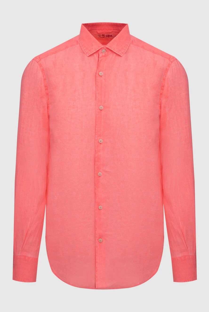 MC2 Saint Barth man pink linen shirt for men купить с ценами и фото 174130 - photo 1