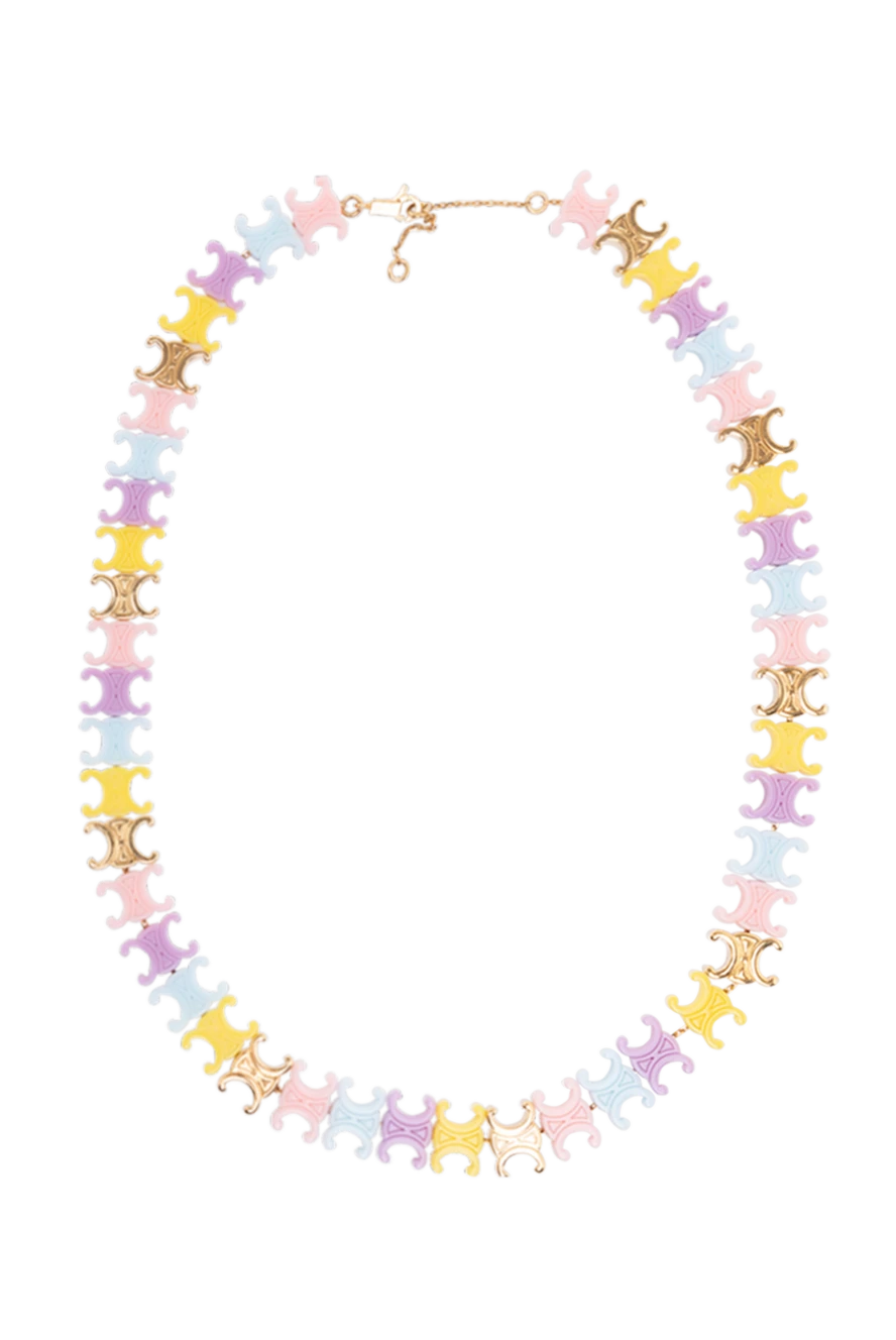 Celine woman multi-colored plexiglass and brass necklace for women купить с ценами и фото 174157 - photo 1