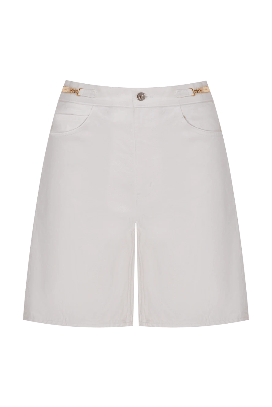 Celine woman white cotton shorts for women купить с ценами и фото 174179 - photo 1