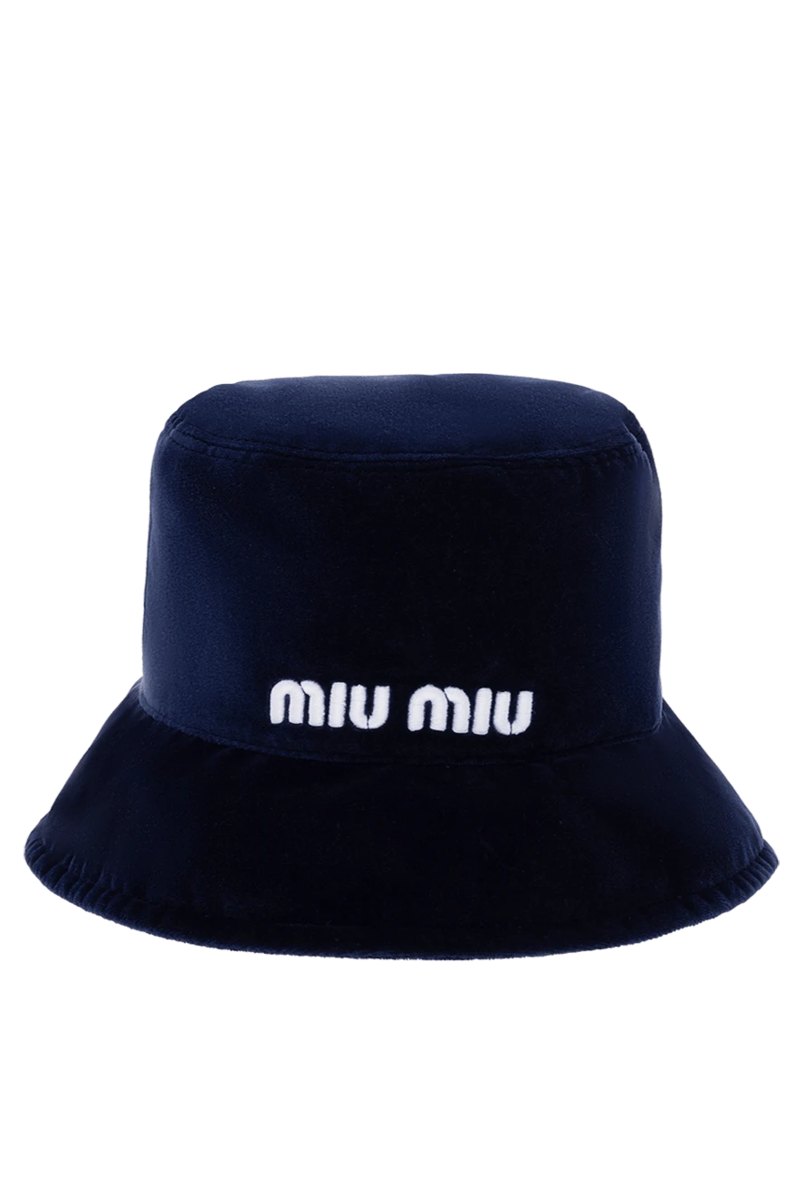 Miu Miu woman blue cotton panama for women купить с ценами и фото 174203 - photo 1