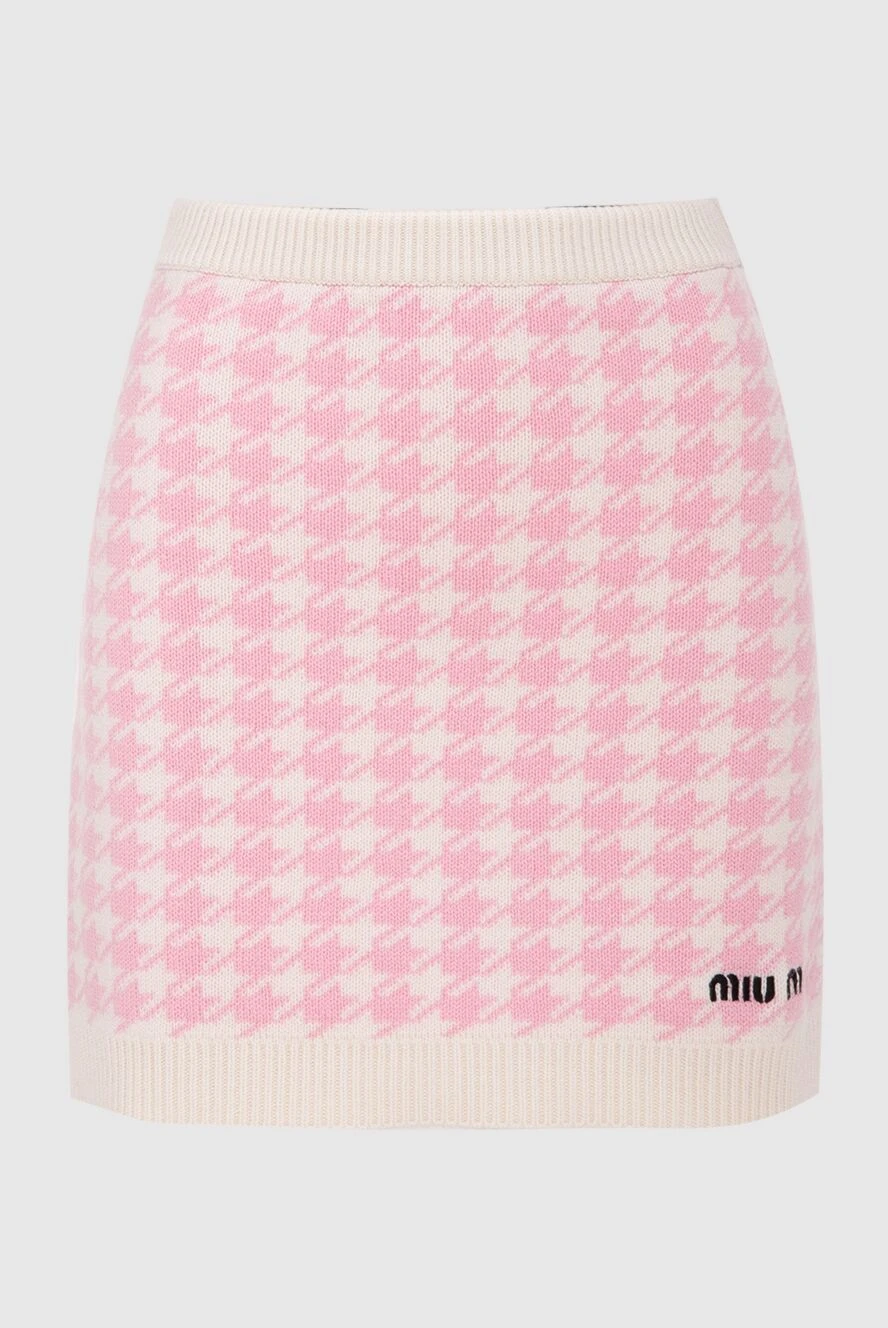 Miu Miu woman pink cashmere skirt for women купить с ценами и фото 174209 - photo 1