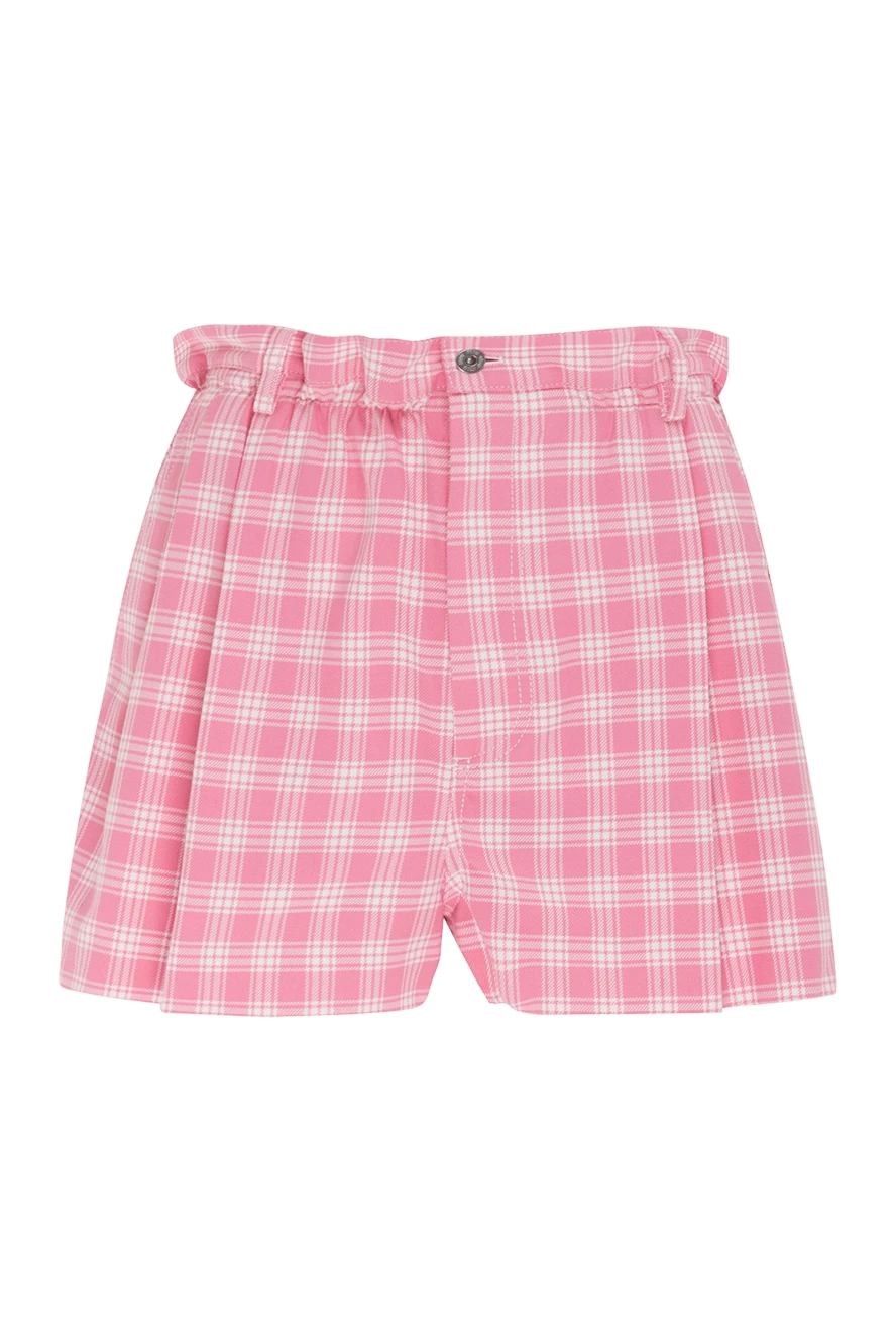 Miu Miu woman pink cotton shorts for women купить с ценами и фото 174211 - photo 1