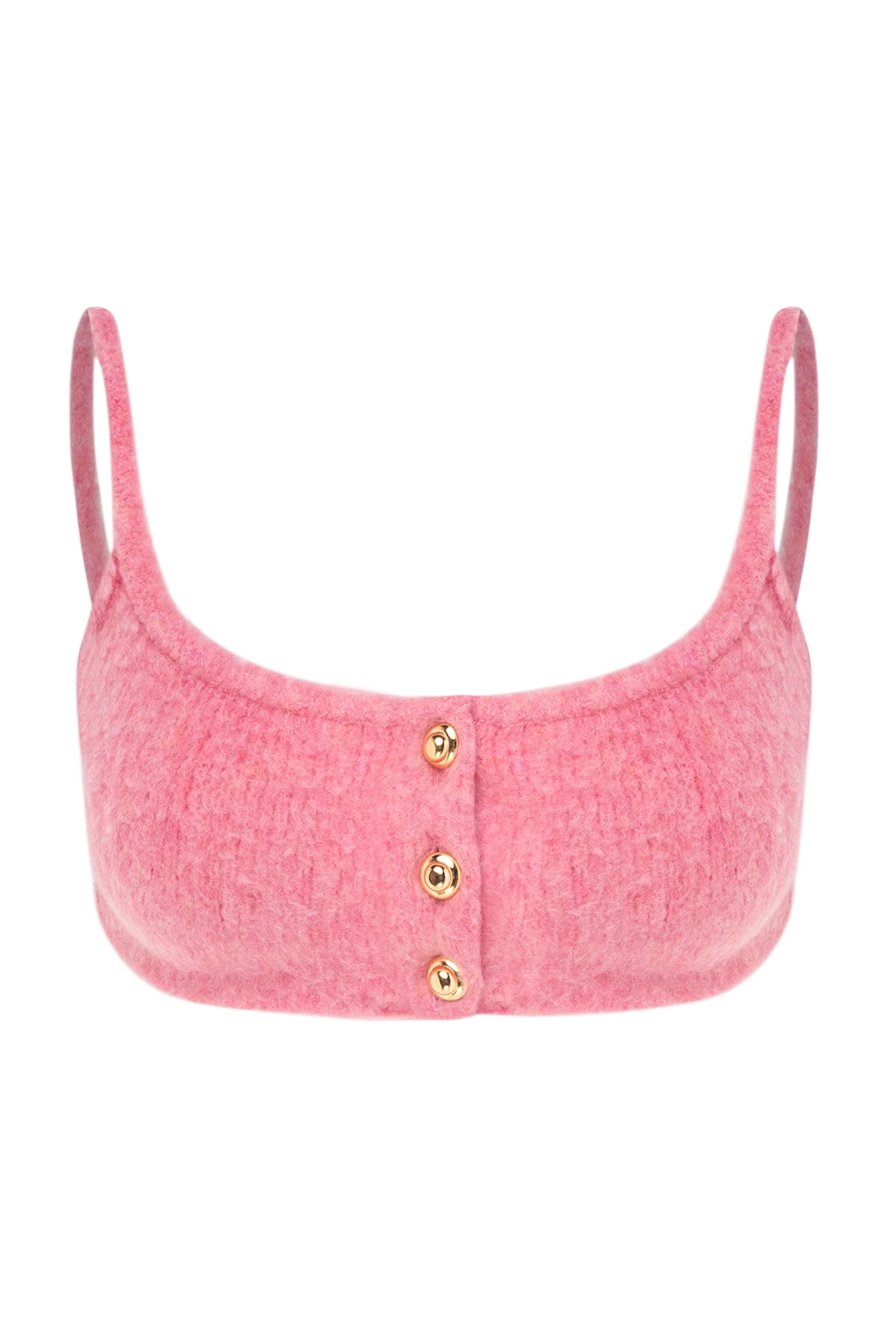 Miu Miu woman pink wool and polyamide top for women купить с ценами и фото 174218 - photo 1