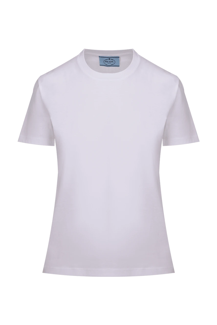 Prada woman white cotton t-shirt for women купить с ценами и фото 174232 - photo 1