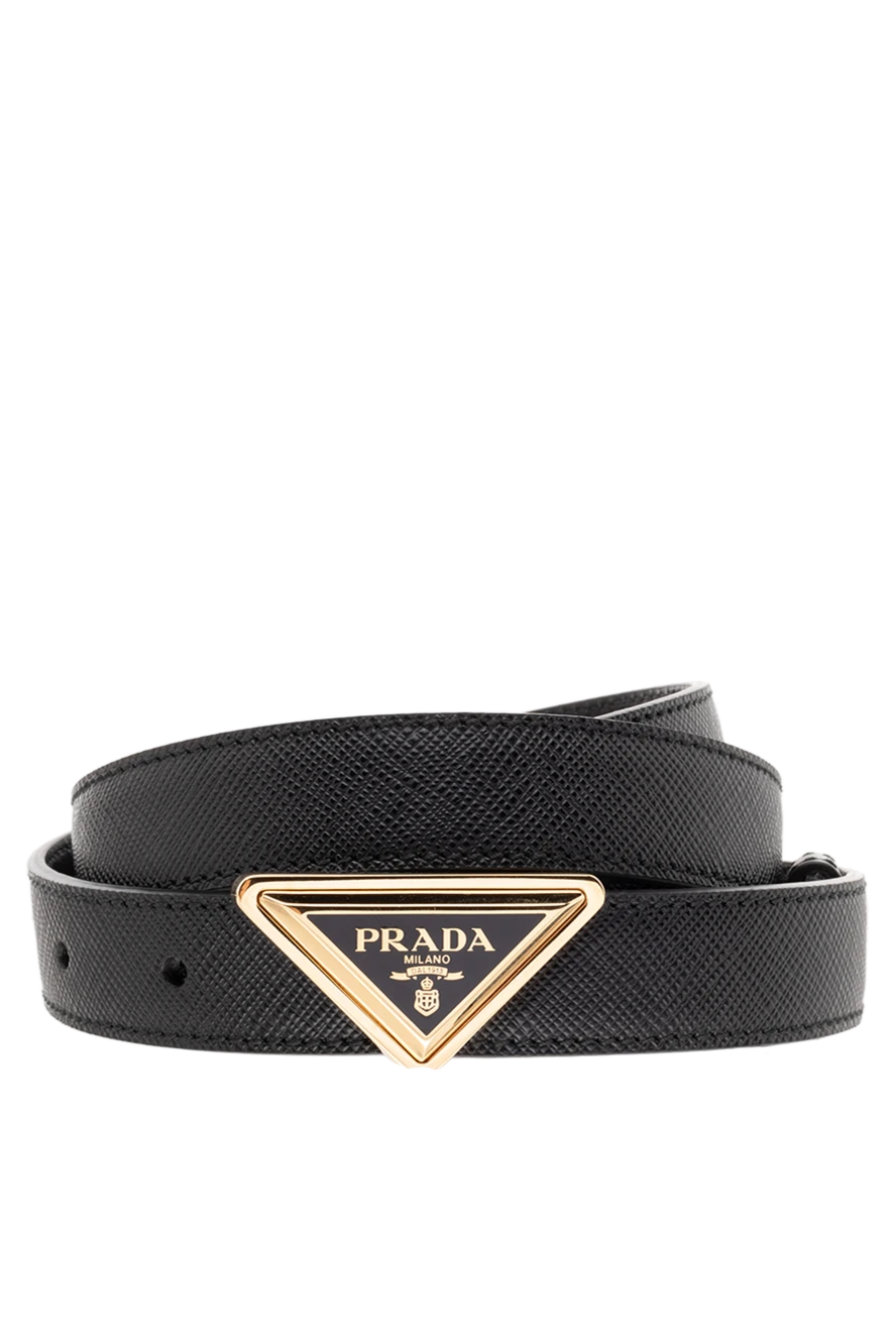 Prada woman black leather belt for women купить с ценами и фото 174234 - photo 1