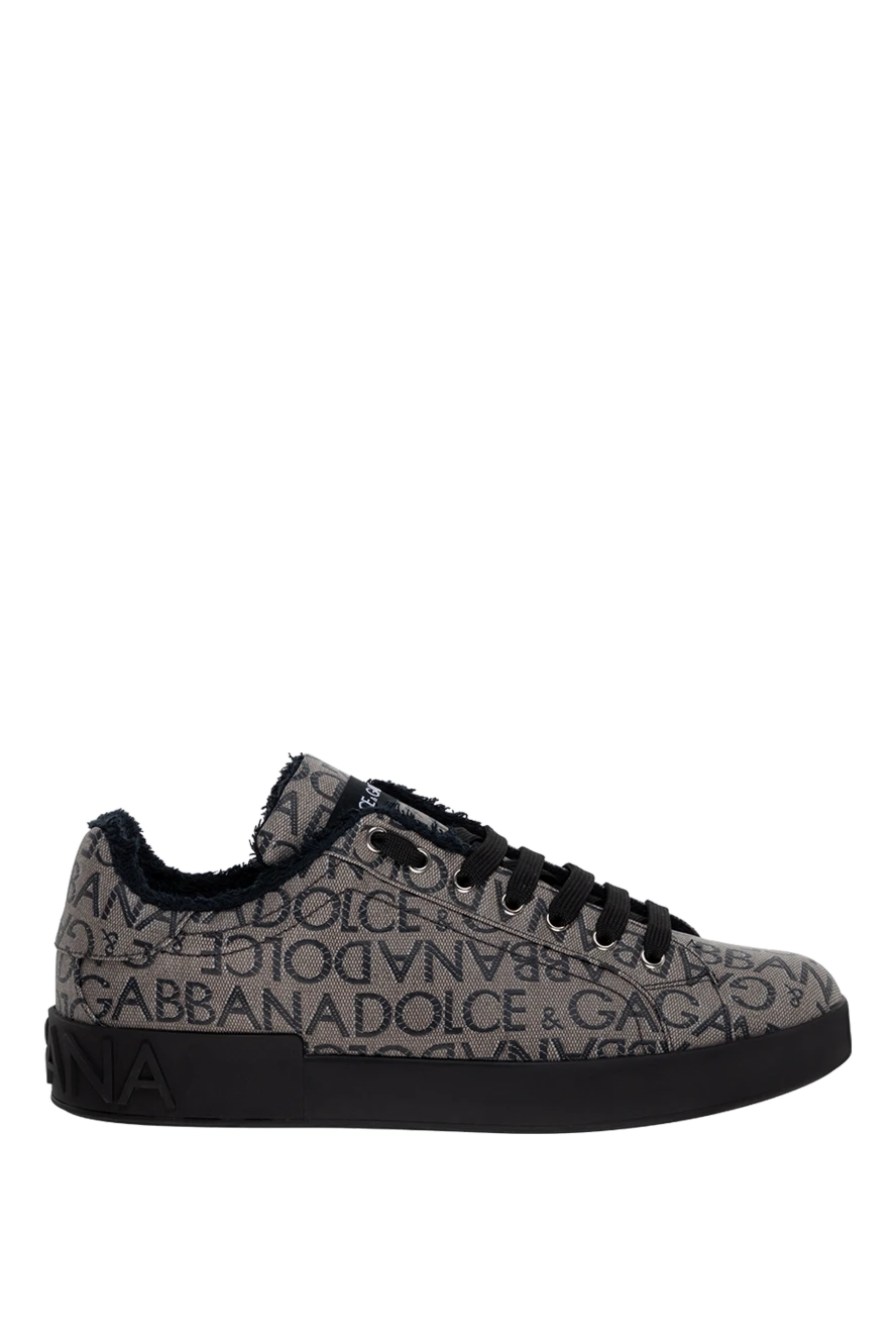 Dolce & Gabbana man gray cotton and polyester sneakers for men купить с ценами и фото 174266 - photo 1