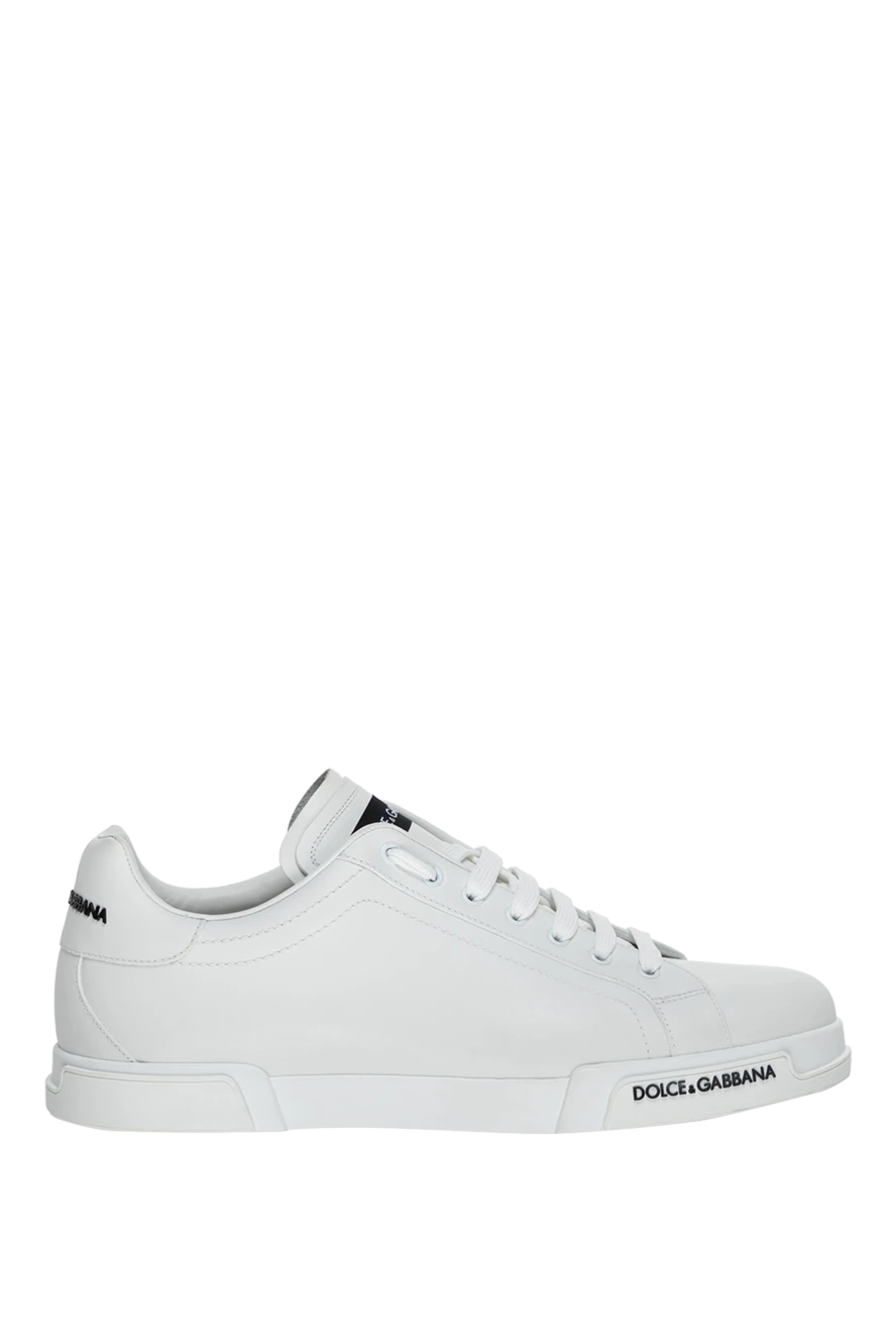 Dolce & Gabbana man white leather sneakers for men купить с ценами и фото 174268 - photo 1