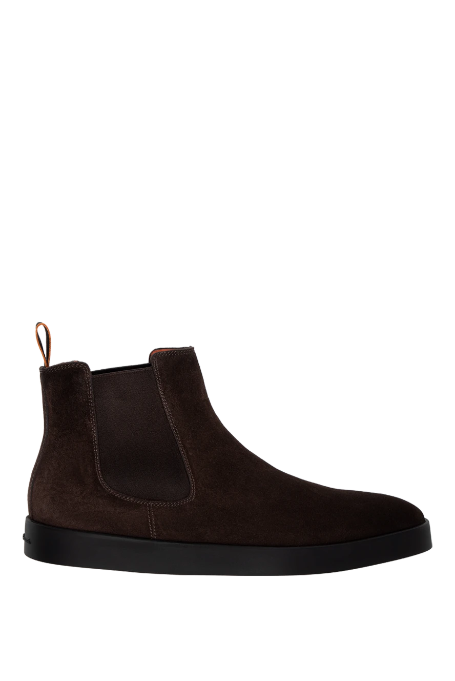 Santoni man brown suede boots for men купить с ценами и фото 174309 - photo 1