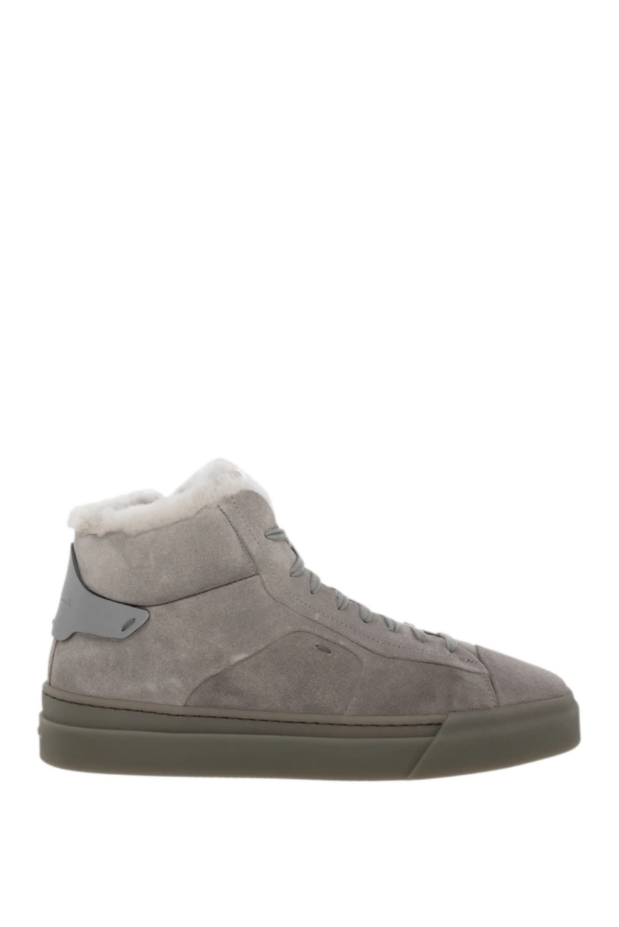 Santoni woman gray suede sneakers for women купить с ценами и фото 174313 - photo 1