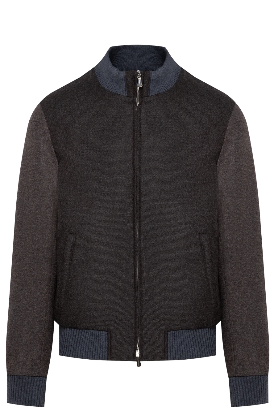 Enrico Mandelli куртка мужская коричневая с серыми вставками 174339 - фото 1