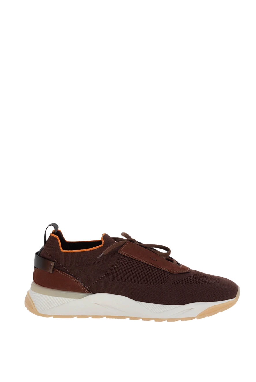 Santoni man men's brown wool sneakers купить с ценами и фото 174407 - photo 1