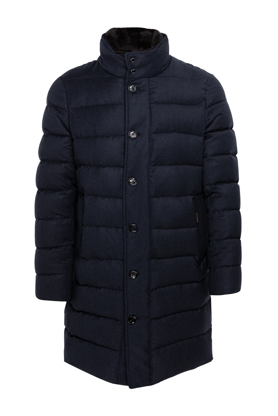 Moorer man blue woolen down jacket for men купить с ценами и фото 174415 - photo 1