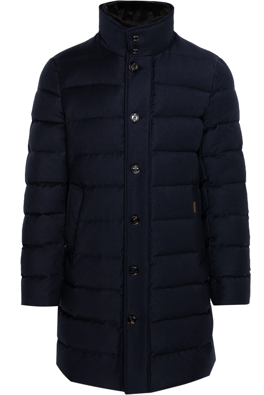 Moorer man blue woolen down jacket for men купить с ценами и фото 174416 - photo 1