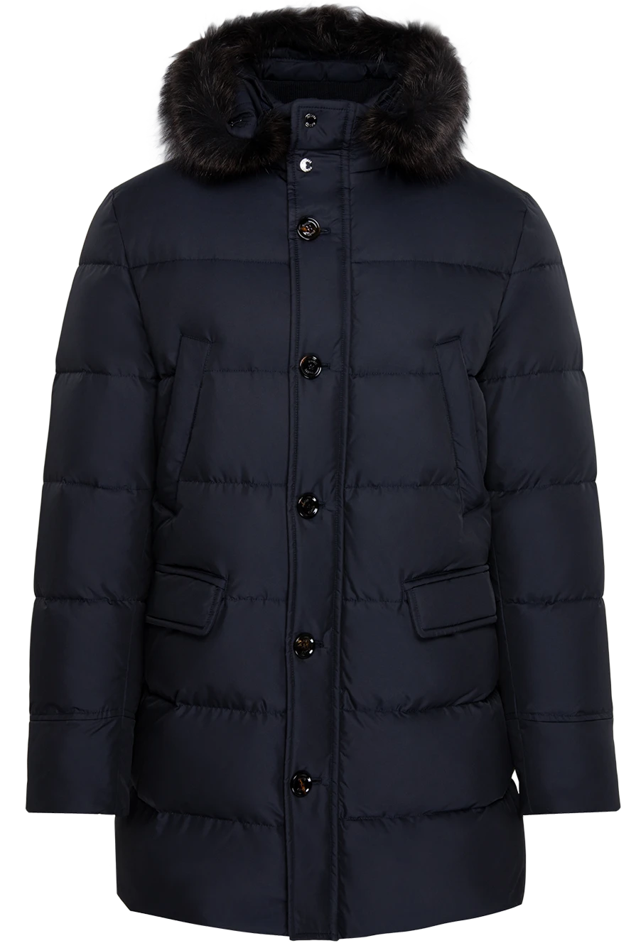 Moorer man blue polyamide down jacket for men купить с ценами и фото 174424 - photo 1