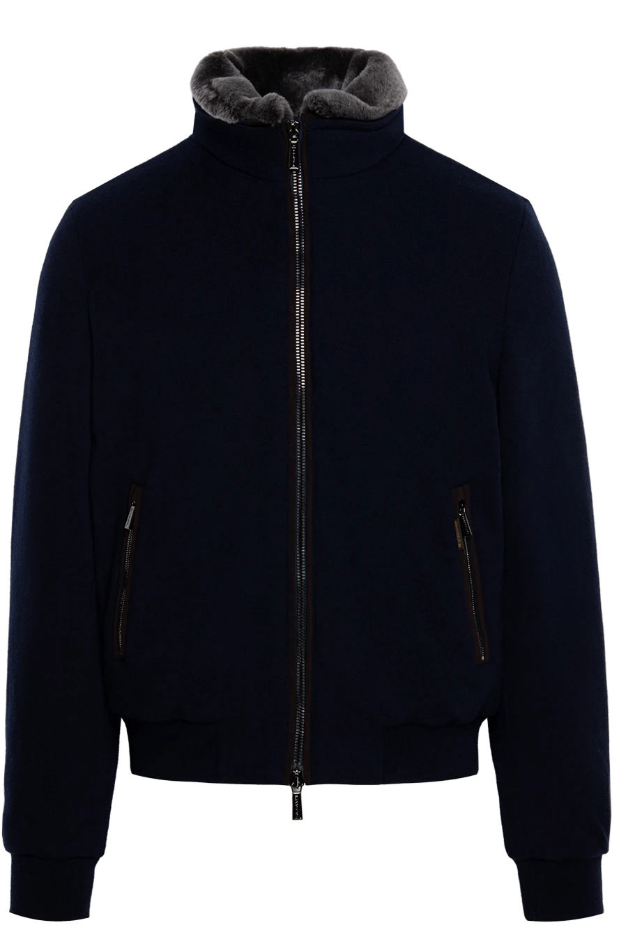 Moorer man blue wool jacket for men купить с ценами и фото 174426 - photo 1