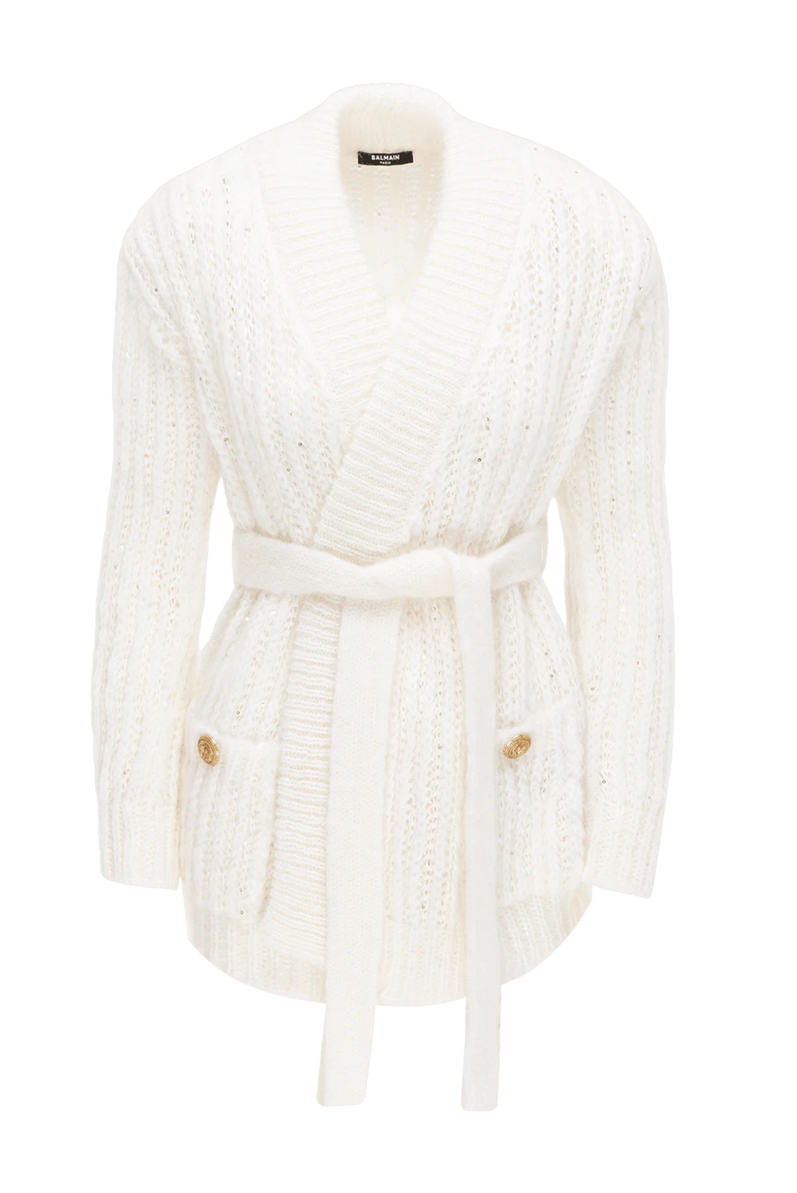 Balmain woman white cardigan for women купить с ценами и фото 174447 - photo 1