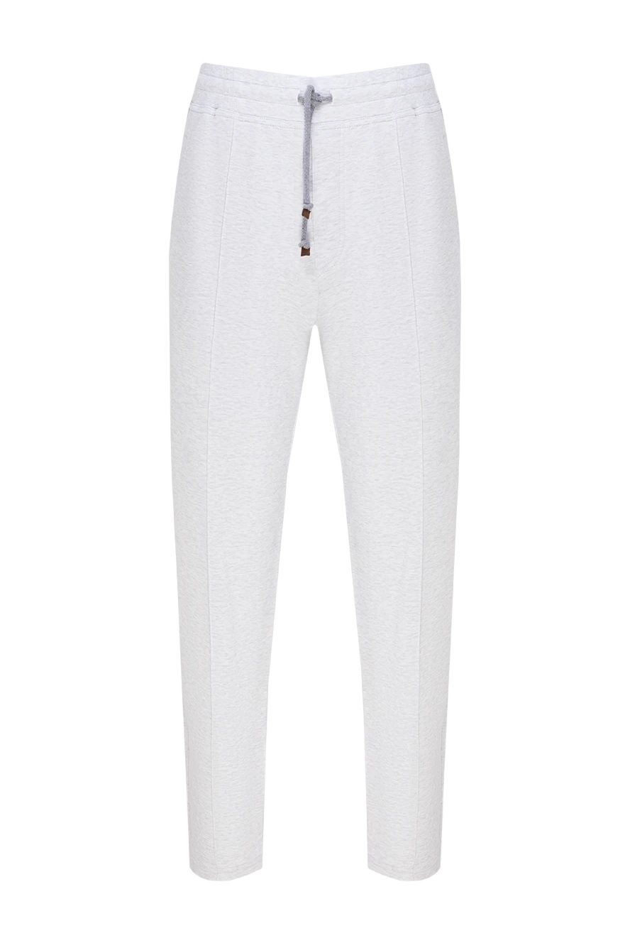 Brunello Cucinelli men's cotton trousers in a marled shade with a drawstring waistband
174549 - photo 1
