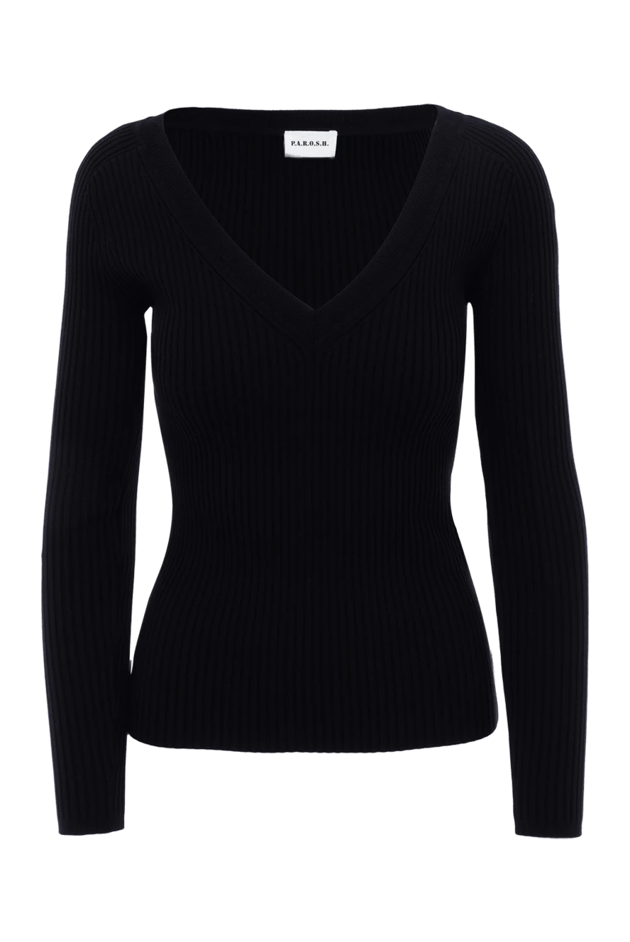 P.A.R.O.S.H. woman black viscose and polymer jumper for women купить с ценами и фото 174587 - photo 1